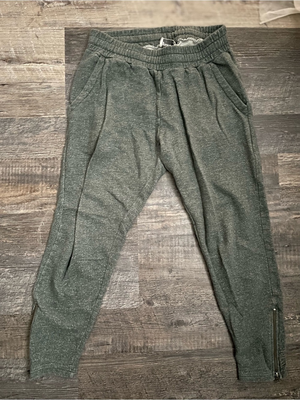 Pact Olive Green Track Joggers with Side Zipper